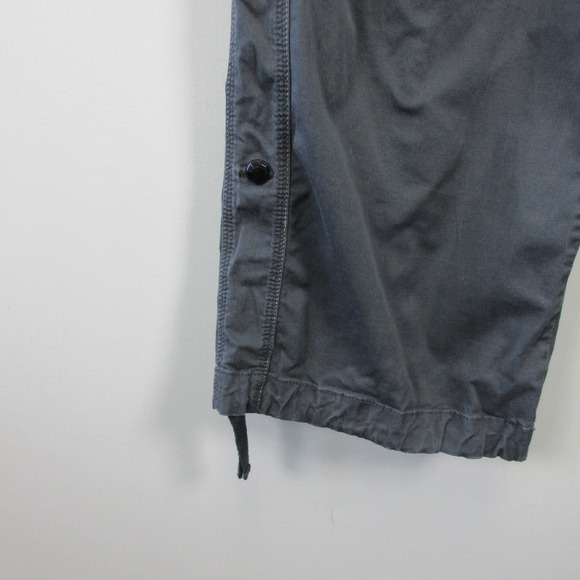 Cache Y2K Baggy Floral Embellished Capris Women 8 Gray Cotton Crop Low Rise 528 - Picture 9 of 13